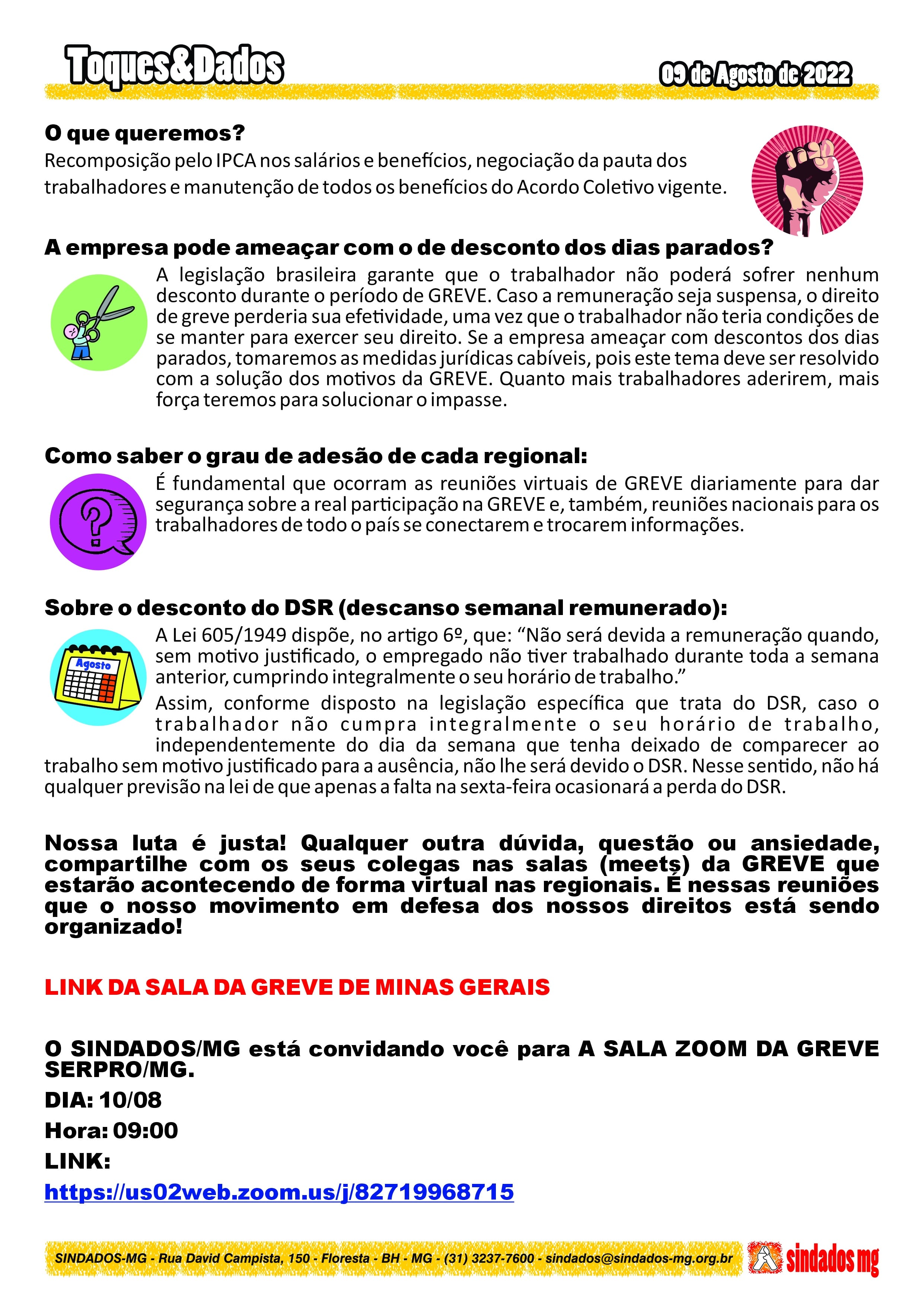 2022 08 09 Sindados TD Greve Serpro Verso