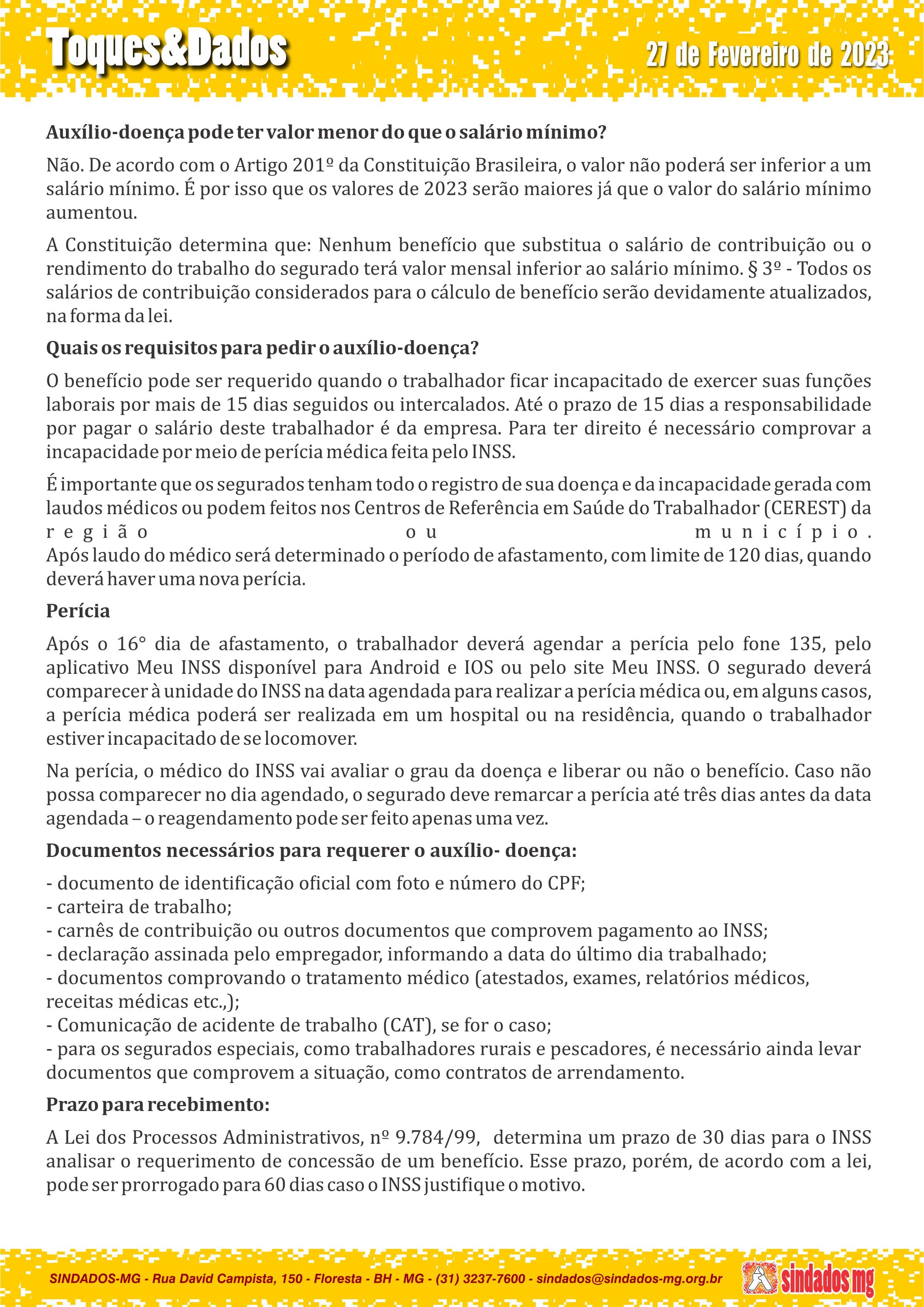 2023 02 27 Sindados TD Auxílio Doença 02