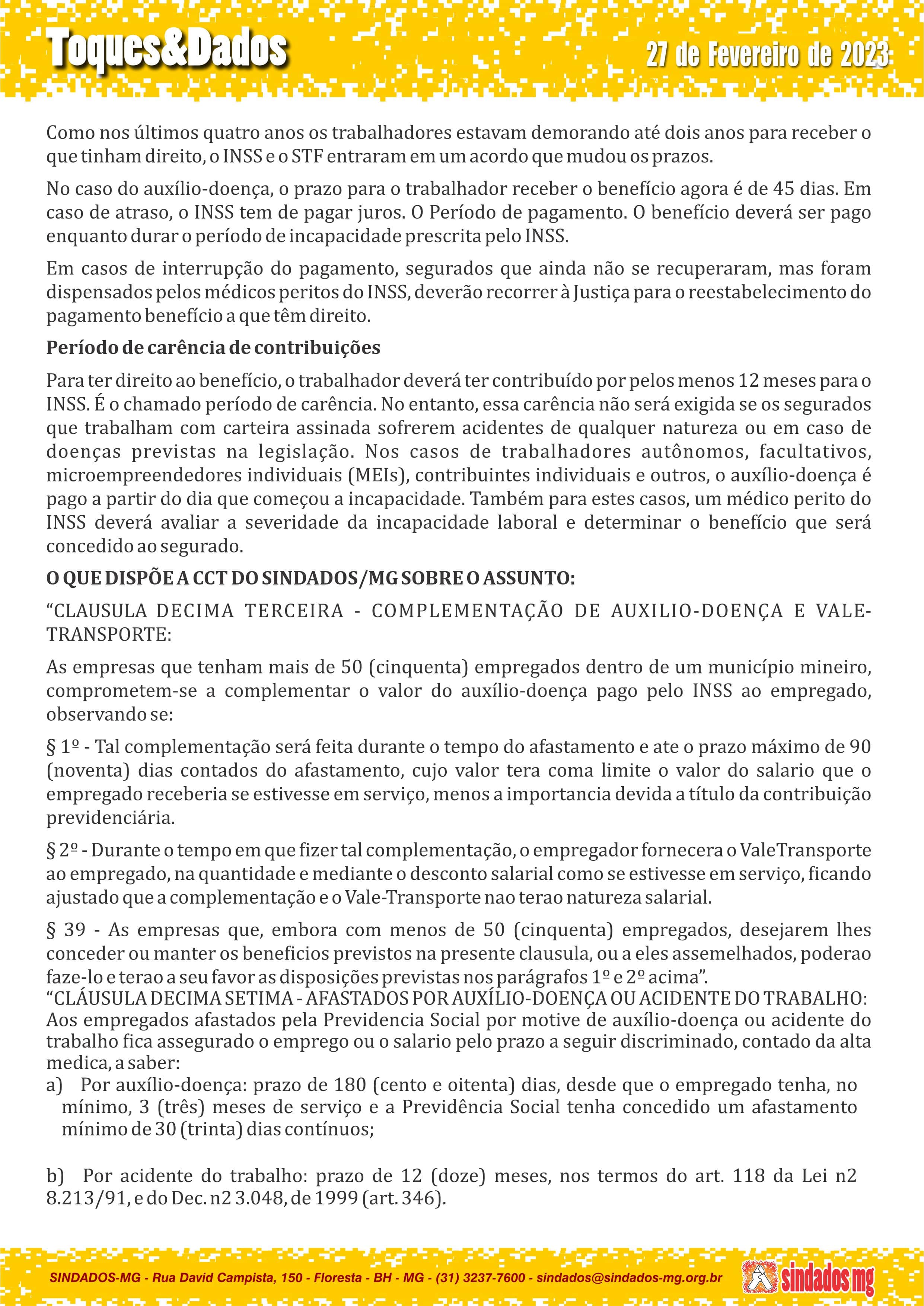 2023 02 27 Sindados TD Auxílio Doença 03